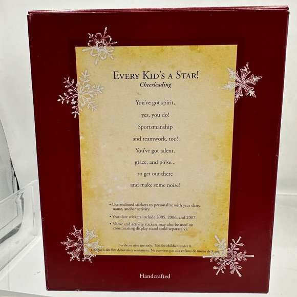 Hallmark Keepsake Ornament Every Kid's A Star Cheerleading 2005 Christmas Holida - Picture 2 of 8